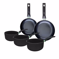 Ensemble de 2 poêles de 20 et 24 cm et 3 casseroles 16, 18 et 20 cm Fackelmann Brandao - TU