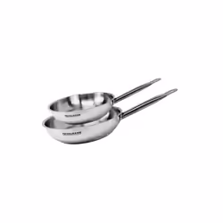 Set de 2 poêles 20 et 24 cm en inox Fackelmann Eterna