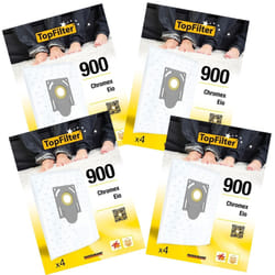 Lot de 4 packs de 4 sacs aspirateur pour 64900 EIO et Chromex TopFilter Premium
