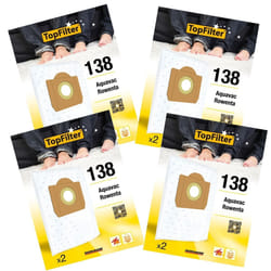 Lot de 4 packs de 2 sacs aspirateur 64138 pour Rowenta industriel TopFilter Premium