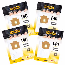 Lot de 4 packs de 4 sacs aspirateur 64140 Rowenta Silence Force Moulinex TopFilter Premium