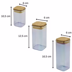 Set De 3 Boîtes De Conservation En Verre Avec Couvercle 280 Ml + 330 Ml + 450 Ml Tasty Green - Vue supplémentaire 2