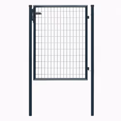 Portillon ECO Gris - Largeur 1m00 x Hauteur 1m25 - Solution économique pour délimiter jardins, potagers,etc - Double sens d'o ...