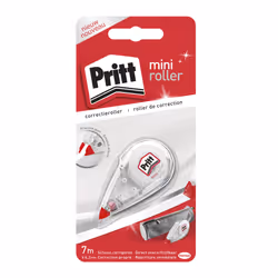 Pritt Mini Roller 4.2 mm, Rouge, Transparent, Blanc, 7 m, 4,2 mm, Ampoule, 1 pièce(s)