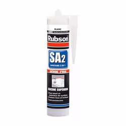 Mastic sanitaire silicone acétique surface émaillée+synthétique SA2 translucide-280ml Mastic silicone de type acétique conten ...