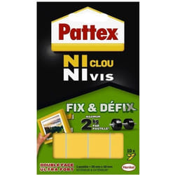 PATTEX Adhésif Fixation NCNV Fix & Defix 10 Pastilles 2kg - 20 x 40 mm - HENKEL - 686662
