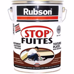 Revêtement détanchéité - RUSBON - Stop Fuite - 100% silicone - 5 Kg - Gris