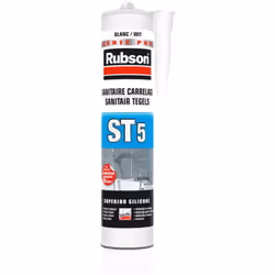 Mastic sanitaire silicone à l'eau sanitaire/carrelage ST5 blanc-300ml Mastic silicone de nouvelle génération base aqueuse (te ...