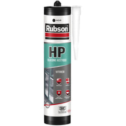 Rubson - hp Mastic Vitrier à base de silcone acétique, certifié snjf, Coloris Noir, Cartouche de 300ml