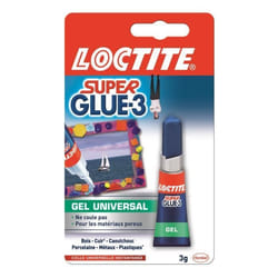 LOCTITE Colles cyanoacrylates SUPERGLUE-3P - Gel Universal - Tube 3 g