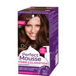 Schwarzkopf Perfect Mousse 465 Châtain Chocolat, Marron, Châtain Chocolat, Femmes, 35 ml, Tous types de cheveux, Maintien de  ...