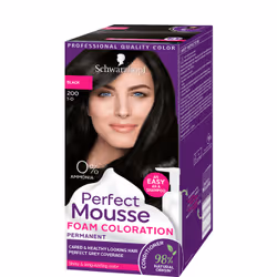 Schwarzkopf Perfect Mousse 200 Noir, Noir, Noir, Femmes, 35 ml, Tous types de cheveux, Maintien de la couleur, Nourrissant, B ...