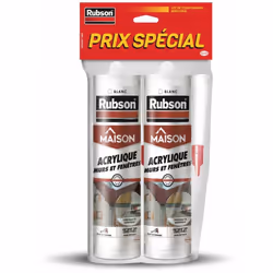 Description générale Le lot de 2 cartouches de mastic Rubson est spécialement conçu pour une utilisation sur murs et fenêtres ...