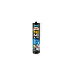 Pattex - Ni Clou Ni Vis Tous Matériaux Intérieur & Extérieur, colle de fixation, colle forte tous supports, mastic blanc, cartouche de 450 g
