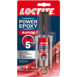 Colle Power Epoxy Rapide 5 Minutes 11 ml, Colle epoxy réajustable, colle forte résistante avec seringue auto-mélangeuse, colle résine epoxy
