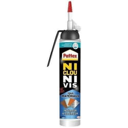 Colle fixation int/ext polymere pattex ni clou ni vis blanc msp 326g