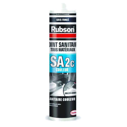 Rubson - Mastic sanitaire silicone acétique SA2C Gris Foncé - cartouche 280ml