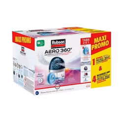 Déshumidificateur d'Air Absorbeur d'humidité - RUBSON - MAXI PROMO - 4 recharges Lavande + 1 appareil Aéro 360° 20 m²