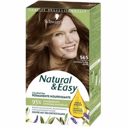 SCHWARZKOPF Natural & Easy Coloration Permanente Naturelle Cheveux - Châtain clair doré 565