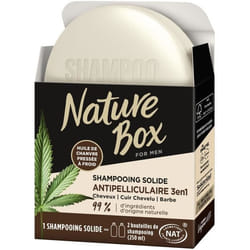 Shampooing 3-en-1 - Nature Box - Cheveux / Cuir Chevelu / Barbe antipelliculaire Chanvre - 85 g