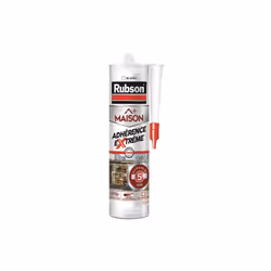 Le mastic maison adhérence extrême de 280 mL de colori blanc de la marque RUBSON.permet un joint d'étanchéité traité antifong ...