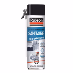 Description générale Cette mousse expansive Rubson est spécialement conçue pour les sanitaires et les pièces humides. Elle se ...