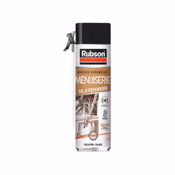 Description générale Cette mousse expansive Rubson est spécialement conçue pour les menuiseries. Elle se durcit par réaction  ...