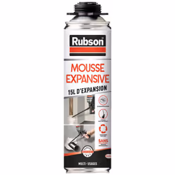 La Mousse Expansive Multi-Usages Pistolable en aérosol 500ml est une mousse polymère qui offre une solution polyvalente, avec ...