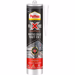 PATTEX FLEXTEC Colle-Mastic tout en 1, Colle de fixation polymère pour usage intérieur ou extérieur, elle permet également de ...