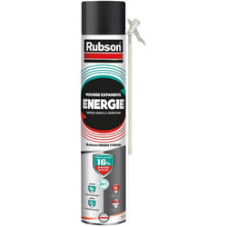 Rubson - Mousse Expansive energie - Adhérence multi-support & Recouvrable - Gris clair - Aérosol 750ml