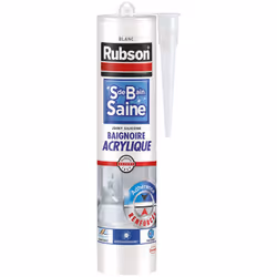 Rubson Salle de bain Saine Baignoire Acrylique est un mastic silicone Alcoxy silicone neutre avec agents antifongiques. Il cr ...
