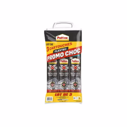 Colle joint int/ext polymere pattex flextec blanc cartouche 389gx3
