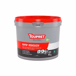 Nom du produit : Enduit de rebouchage Texture : Pâte Marque du produit : TOUPRET Contenance : 4 kg Mode de préparation : Prêt ...