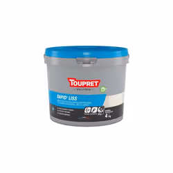 Nom du produit : Enduit de lissage Texture : Pâte Marque du produit : TOUPRET Contenance : 4 kg Mode de préparation : Prêt à  ...
