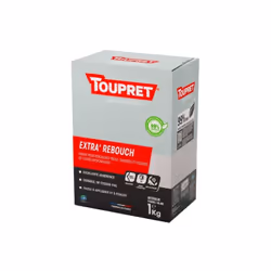 Nom du produit : Enduit de rebouchage Texture : Poudre Marque du produit : TOUPRET Contenance : 1 kg Mode de préparation : A  ...