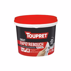 Enduit pâte de rebouchage rapide, intérieur et extérieur, 700ml, gris. Enduit pâte allégée gris 700ml intérieur/extérieur pou ...