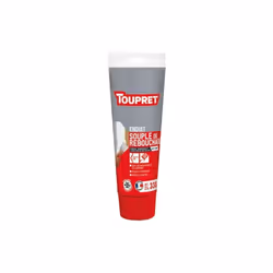 Mastic à pate souple pour intérieur et extérieur, 330g, blanc. Joint entre bois et maçonnerie. Prêt à l'emploi. Très élastiqu ...