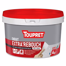 Toupret Extra'Rebouch Pâte, Prêt à l'emploi, Pâte (prête à l'emploi), Blanc, Brique, Ciment, Béton, Plâtre, pierre, Bois, 4 k ...