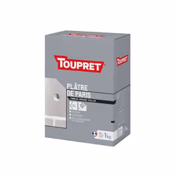 Toupret Plâtre de Paris, Sous-couche, Poudre, Blanc, Brique, Ciment, Plâtre, Plâtre, pierre, 1 kg, 24 h