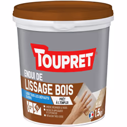 Lisse les petits défauts et bouche les pores avant mise en peinture. Laisse respirer le bois. Facile à appliquer et à poncer.