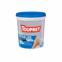 Toupret Extra'Liss, Prêt à l'emploi, Pâte (prête à l'emploi), Blanc, Ciment, Plâtre, Plâtre, pierre, 1,5 kg, 4 m²