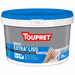 Enduit intérieur en pâte de couleur blanc. Pour lisser toutes les petites imperfections et sublimer les peintures. Facile à p ...