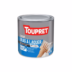 Enduit gras à laquer intérieur/extérieur pâte 1 Kg blanc de la marque TOUPRET. Enduit intérieur extérieur pour laquer et glac ...