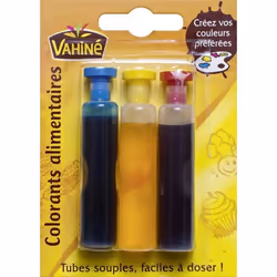 Colorants alimentaires 3 x 6 ml Vahiné