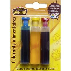 Colorants alimentaires 3 x 6 ml Vahiné