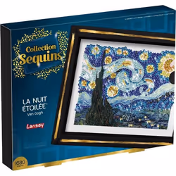 Kit loisir créatif - LANSAY - Collection Sequins - La nuit étoilée - Van Gogh - Dès 14 ans