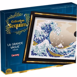 Kit loisir créatif - LANSAY - Collection Sequins - La Grande Vague - Hokusai - Dès 14 ans