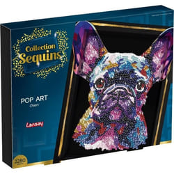 Kit loisir créatif - LANSAY - Collection Sequins - Pop art chien - Dès 14 ans