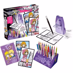 Magic Lign - LANSAY - Coffret Repro Manga Chibi - 100 illustrations - Dès 7 ans