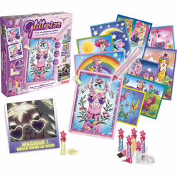 Lansay Glitterizz Lamas Phosphorescents Pailletés, 5 an(s)